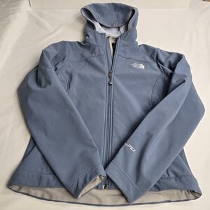The North Face Womens S Apex Bionic Soft Shell Full Zip Jacket in Light Blue